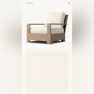 Restoration Hardware Belvedere Classic Lounge Chair Covers (Casings) in Natural